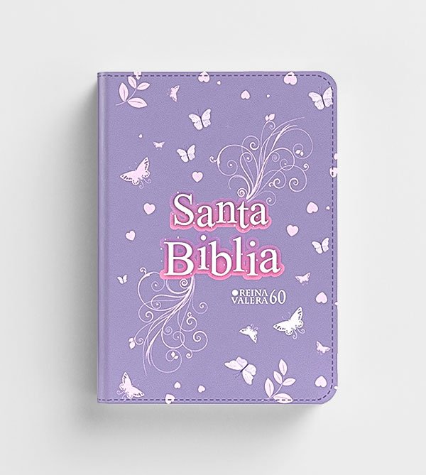 Biblia RV60 | Tamaño Compacta | Lila Mariposa