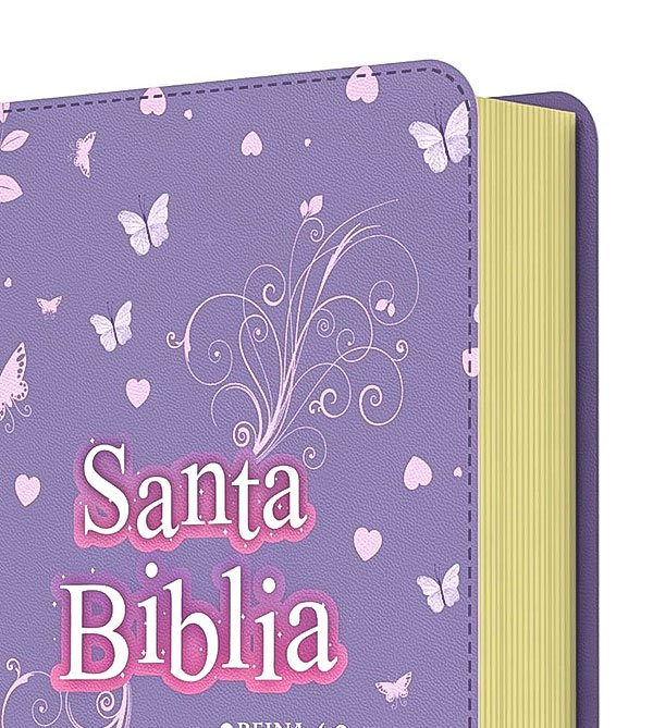 Biblia RV60 | Tamaño Compacta | Lila Mariposa - Imagen 3