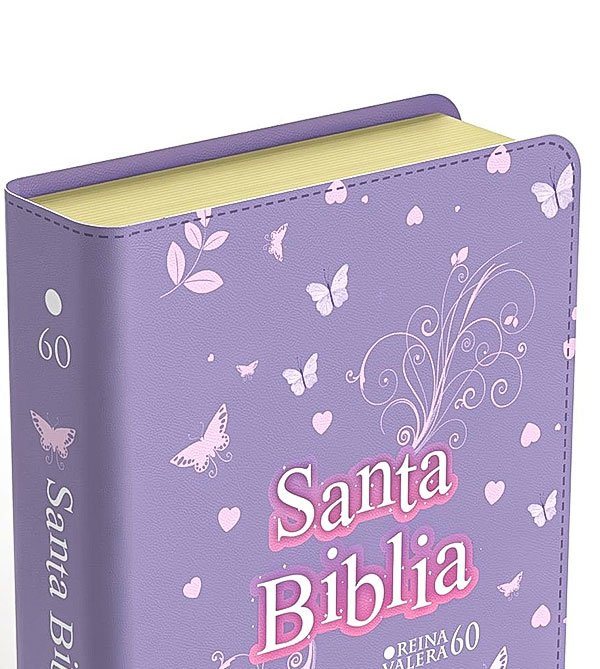 Biblia RV60 | Tamaño Compacta | Lila Mariposa - Imagen 2
